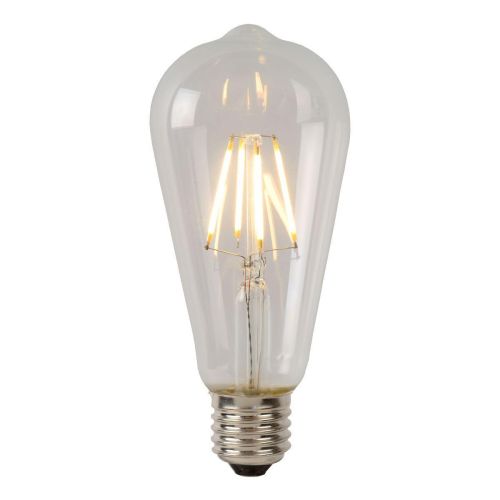 Лампа светодиодная диммируемая Lucide E27 7W 2700К прозрачная 49089/07/60 Лампа светодиодная диммируемая Lucide E27 7W 2700К прозрачная 49089/07/60