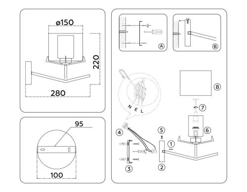 Бра Ambrella Light High Light Modern LH57010