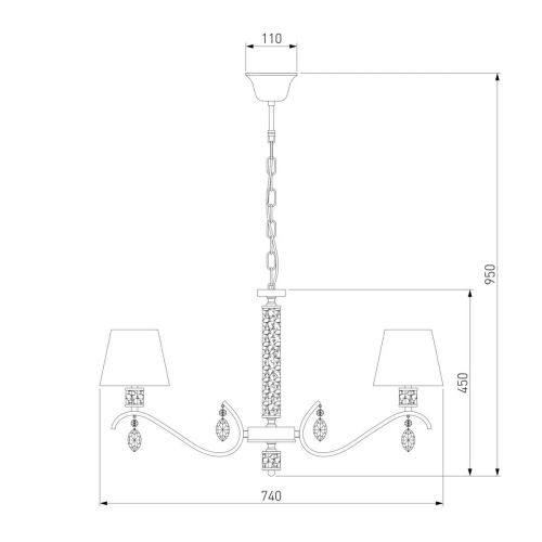 Подвесная люстра Eurosvet Alcamo 60103/8 перламутровое золото