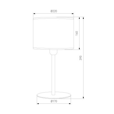 Настольный светильник с тканевым абажуром TK Lighting 5552 Juta