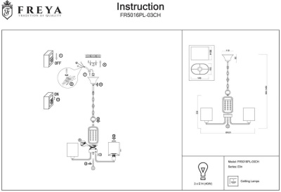Подвесная люстра Freya Elin FR5016PL-03CH