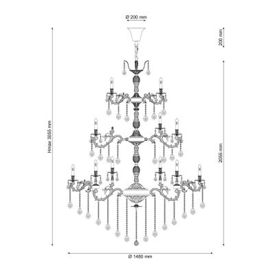 Подвесная люстра Lucia Tucci Barletta 122.60 Antique