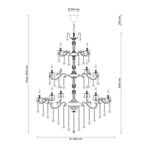 Подвесная люстра Lucia Tucci Barletta 122.60 Antique