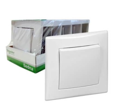 Выключатель одноклавишный Schneider Electric Sedna 10A 250V (упаковка из 5 шт.) SDN0109121