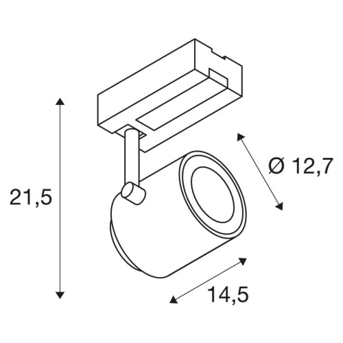 Трековый светодиодный светильник SLV 3Ph Supros 1003291