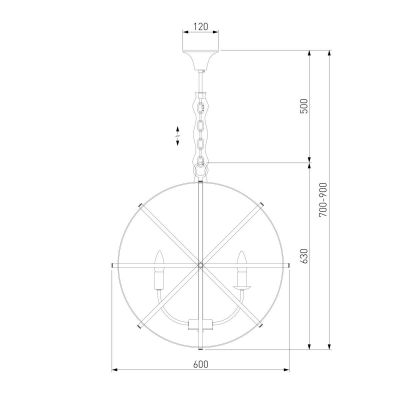 Подвесная люстра Eurosvet Santi 60139/6 золото
