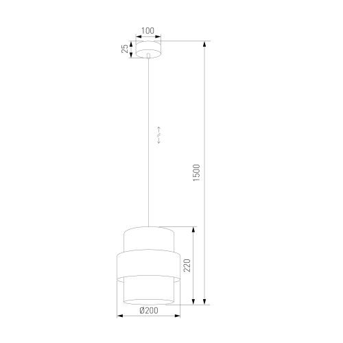 Подвесной светильник с тканевым рассеивателем TK Lighting 5401 Calisto
