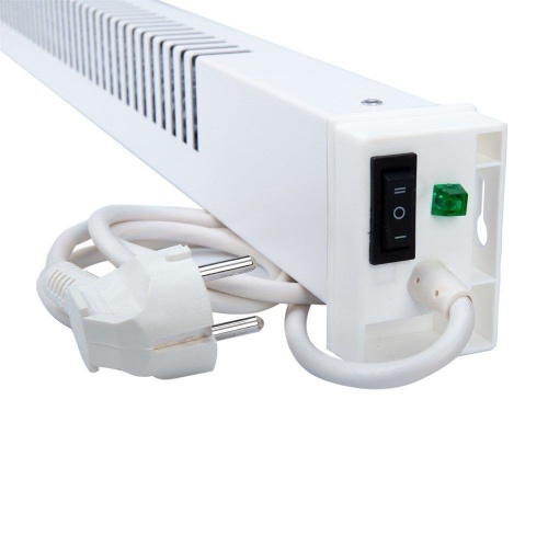 Плинтусный обогреватель БРИЗ БК150Ф белый левый