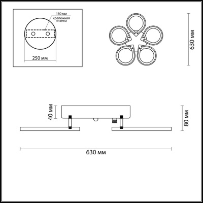 Потолочная светодиодная люстра Lumion Ledio Kaori 4522/99CL