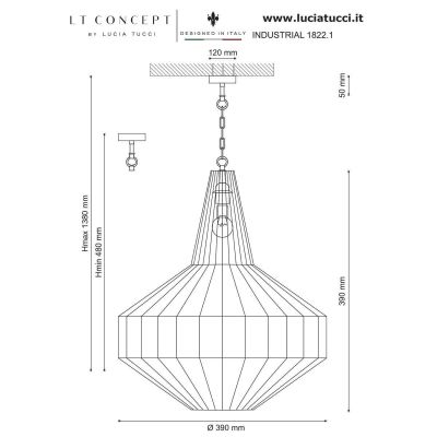 Подвесной светильник Lucia Tucci Industrial 1822.1