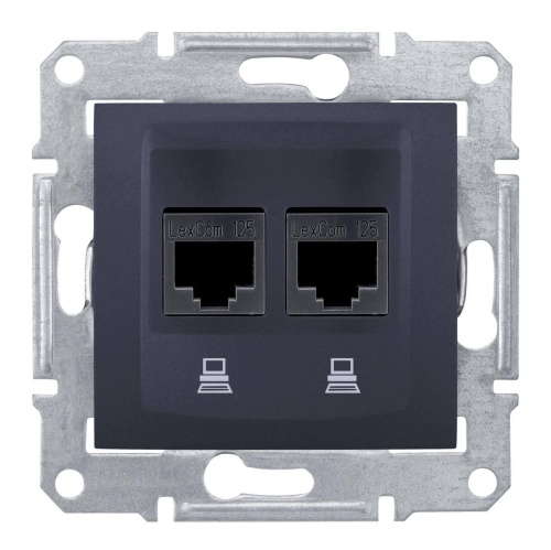 Розетка компьютерная 2хRJ45 Schneider Electric Sedna UTP SDN4800170