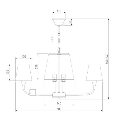 Подвесная люстра Eurosvet Milos 60153/6 никель