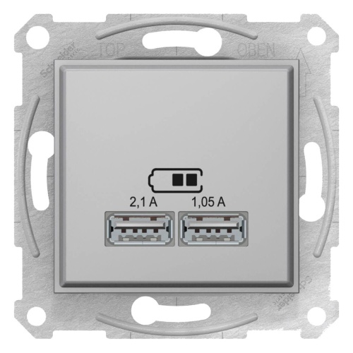 Розетка компьютерная 2xUSB Schneider Electric Sedna 2,1A SDN2710260