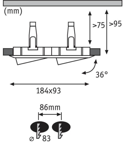 Встраиваемый светодиодный светильник Paulmann Nova 92901
