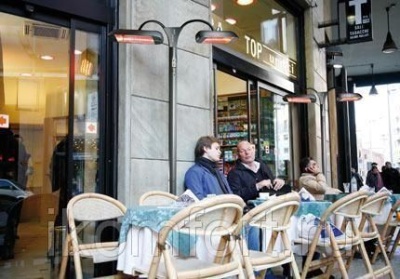 ИК-обогреватель HELIOSA 993 IPX5 (3000Вт) стойка "плечи держатели", цвет черный