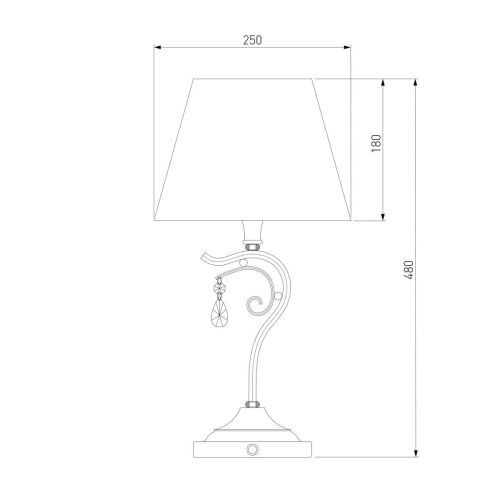 Настольная лампа Eurosvet 01022/1 серебро