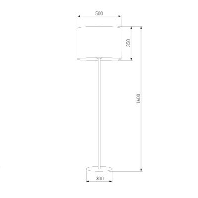 Напольный светильник с тканевым абажуром TK Lighting 16033 Umberto