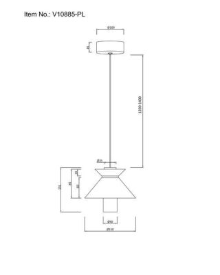 Подвесной светодиодный светильник Moderli Ori V10885-PL