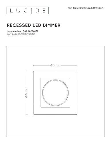 Диммер Lucide 50000/00/31 Диммер Lucide 50000/00/31