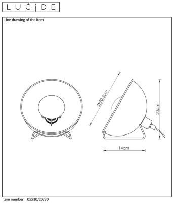 Настольная лампа Lucide Alvaro 05530/20/30