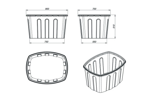 Ванна O 200 синяя