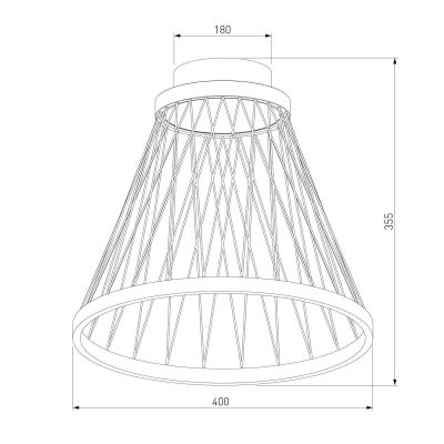 Потолочный светодиодный светильник Eurosvet Cesta 40018/1 LED коричневый