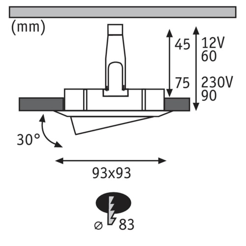 Встраиваемый светильник Paulmann Nova 93664