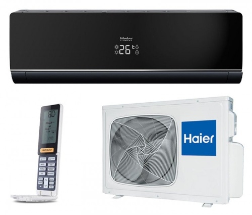 Настенный кондиционер черного цвета Haier HSU-09HNF203/R2 - B/HSU-09HUN203/R2
