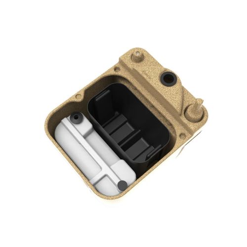 Туалет торфяной для дачи Rostok Eco с разделителем, с термосиденьем, песочный гранит