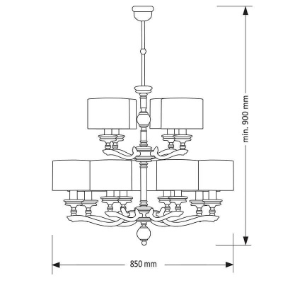 Подвесная люстра Kutek Mood Tivoli TIV-ZW-8+4 (N)