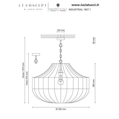 Подвесной светильник Lucia Tucci Industrial 1827.1