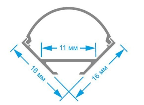 Профиль угловой накладной с рассеивателем серебро 2м. Apeyron 08-04