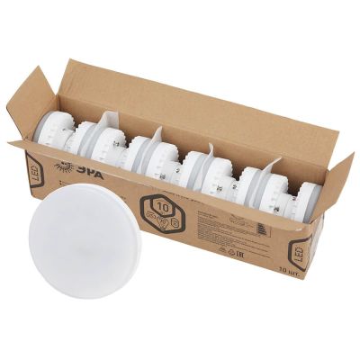 Лампа светодиодная ЭРА GX53 10W 6500K матовая LED GX-10W-865-GX53 R Б0045327 Лампа светодиодная ЭРА GX53 10W 6500K матовая LED GX-10W-865-GX53 R Б0045327