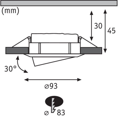 Встраиваемый светодиодный светильник Paulmann Nova Plus 93686