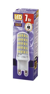 Лампа светодиодная Jazzway G9 7W 2700K прозрачная 1039064B