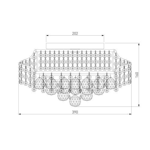 Потолочная люстра Eurosvet 16017/6 хром Strotskis