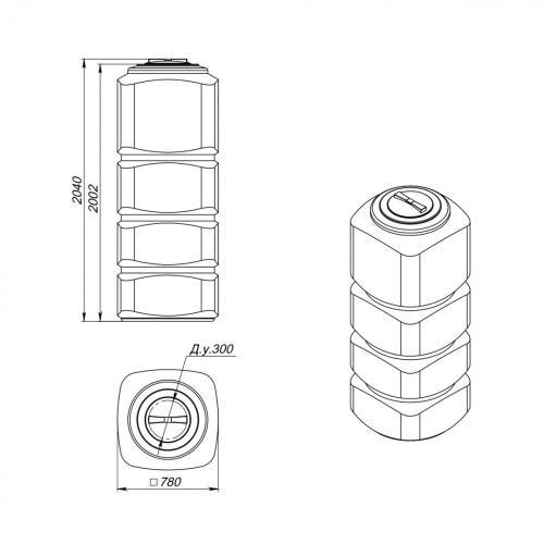 Емкость R L 1000л