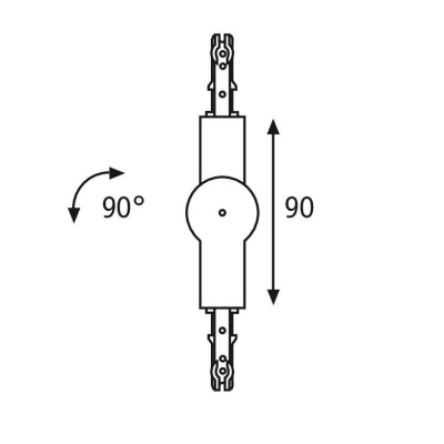 Коннектор поворотный Paulmann URail 96909