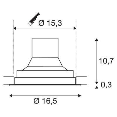 Встраиваемый светодиодный светильник SLV Supros DL 1003301
