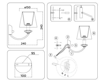 Бра Ambrella Light High Light Ceramo Classic LH75027