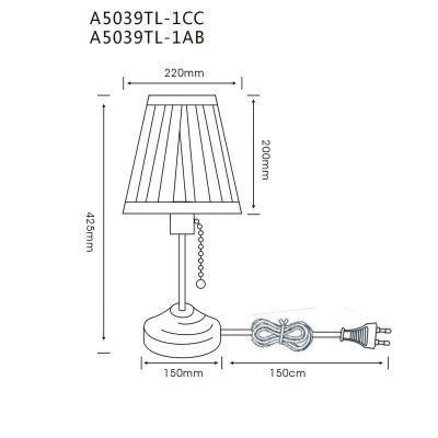 Настольная лампа Arte Lamp Marriot A5039TL-1AB