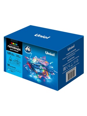 Светодиодная гирлянда Uniel 220V разноцветная с мерцанием ULD-S1000-120/TWK MULTI IP67 UL-00001353