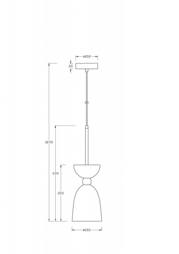 Подвесной светильник Maytoni Cloches MOD113PL-01W