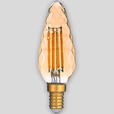 Лампа светодиодная филаментная Hiper E14 6W 2700K янтарная HL-2215