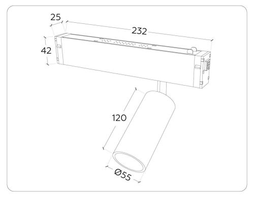Трековый светодиодный светильник Ambrella Light Track System Magnetic 220V GL1221