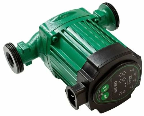 Насос циркуляционный для отопления Oasis CE-25/4 с импульсным управлением, 22 Вт, напор 4 м, 45 л/мин, с накидными гайками