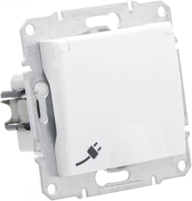 Розетка Schneider Electric Sedna с/з со шторками и крышкой 16A 250V SDN3100121