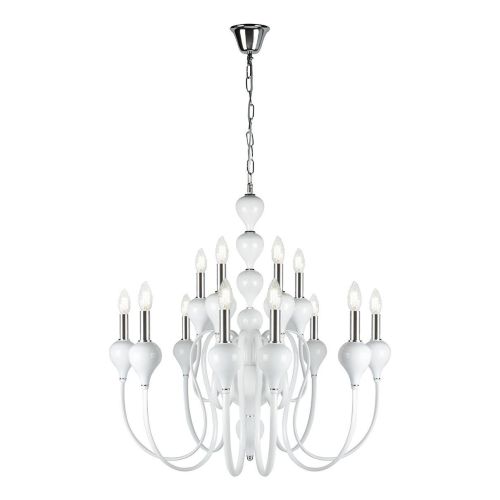 Подвесная люстра iLamp Lady 88003-8+4 WH Подвесная люстра iLamp Lady 88003-8+4 WH