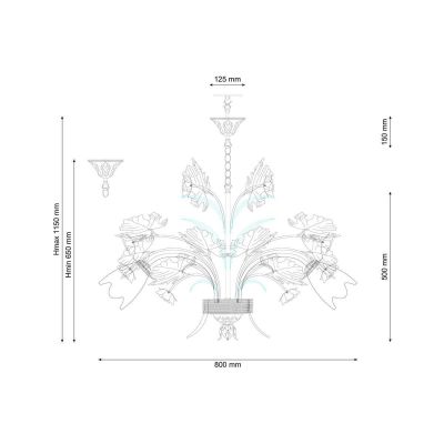 Подвесная люстра Lucia Tucci Fiori Di Rose 1760.8
