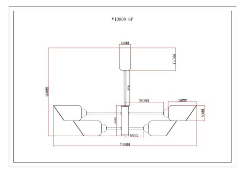 Потолочная люстра Moderli Avery V10808-6P